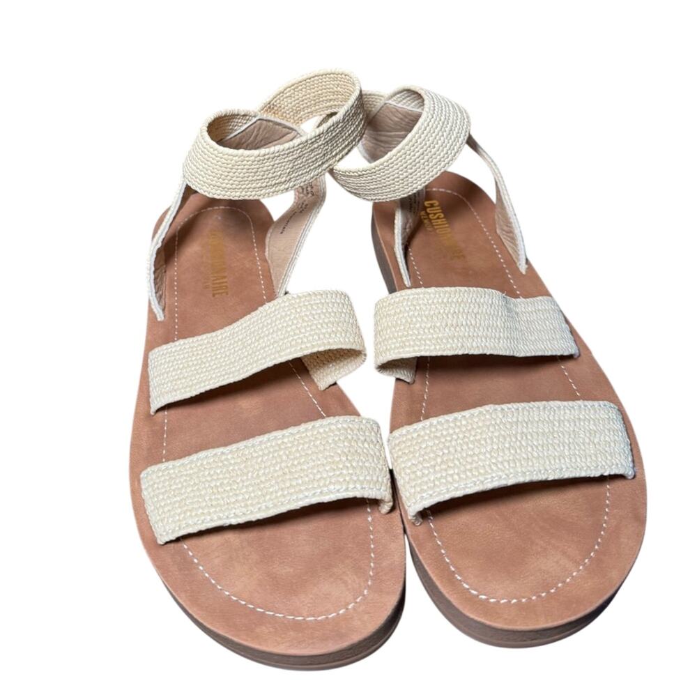 Cushionaire Indego Raffia Sandals Memory Foam 8.5